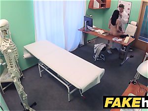 fake medical center Doctors weenie stretches warm Portuguese babe