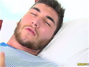 nutting on the face of scorching european stunner Tina Kay after a rigid fuckbox ravage
